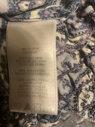 Michael Kors Smocked Multicolor Paisley Top Size 1X Roll Tab Sleeves - 第 7/9 張圖片