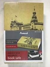 Promark Book Safe w/ Key Lock Title London Hardcover Plastic Storage
