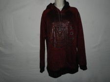 Mens Sweatshirt size L Burgundy AMERICAN FIGHTER bling
