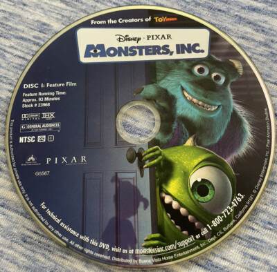 Monsters, Inc. DVD - Preowned Acceptable Condition | eBay