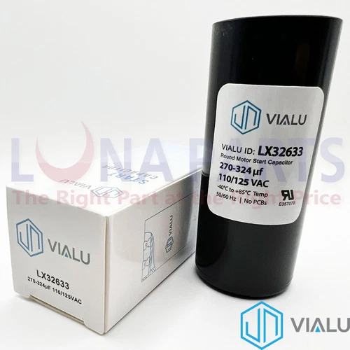 VIALU - 270-324 uf/MFD 110-125 VAC volts Round Start Capacitor 50/60 Hz