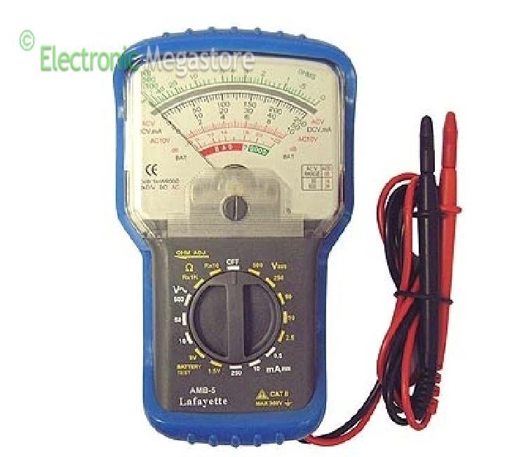 LAFAYETTE MULTIMETRO TESTER ANALOGICO AMB-05 MULTIFUNZIONE 6 Funzioni/16 Portate