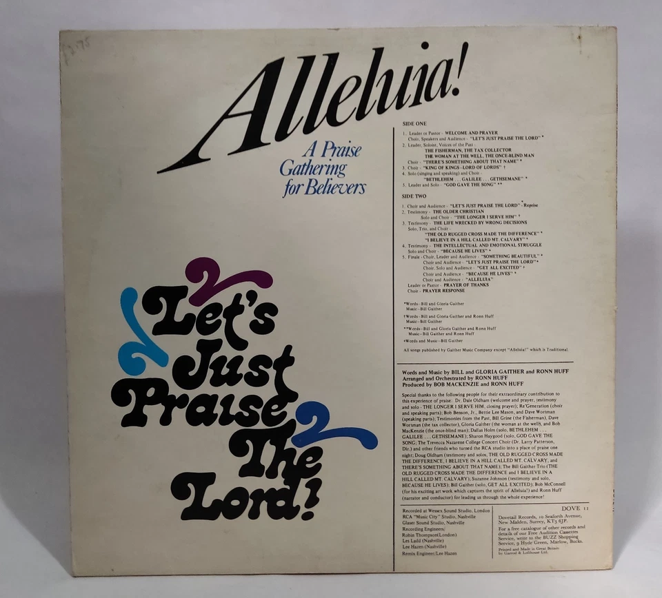 Alleluia A Praise Gathering for Believers - Music Vinyl Record - Image 2 of 4
