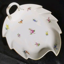 Meissen,Porzellan, Blattschale Schale, Asthenkel, Streubl&uuml;mchen, 1.Wahl, 678