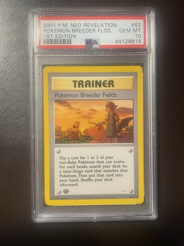 Pokémon Breeder Fields (1st Edition) graded PSA 10 for sale on eBay