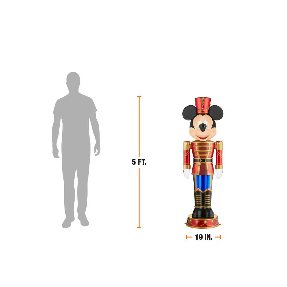 *BRAND NEW* Disney 5 ft Animated Holiday Mickey Mouse Nutcracker Home Depot 2025
