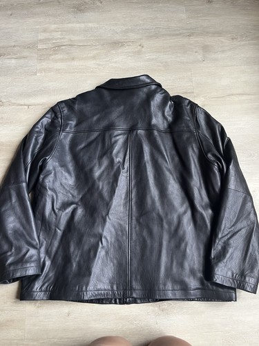 Calvin Klein Black Soft Leather Men's Jacket SZ XXL - Picture 11 of 11