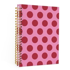 Pink polka dot spiral notebook journal A5 hardcover lined