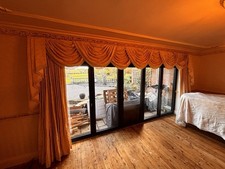 Curtains Pleated Fully Lined Damask Heavy Weight Jacquard With Pelmet