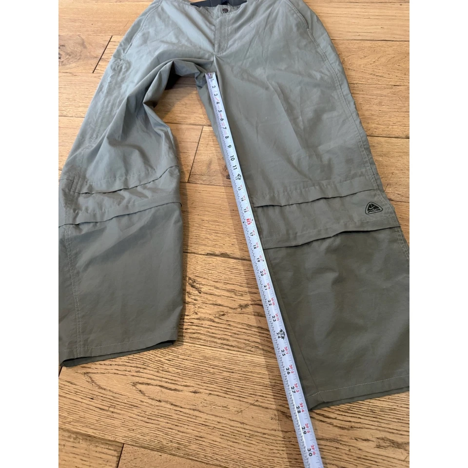 Pantalones de Carga Nike ACG Verde Oliva Convertibles Cremallera Exterior Gorpcore Talla L/G Foto 2 de 4
