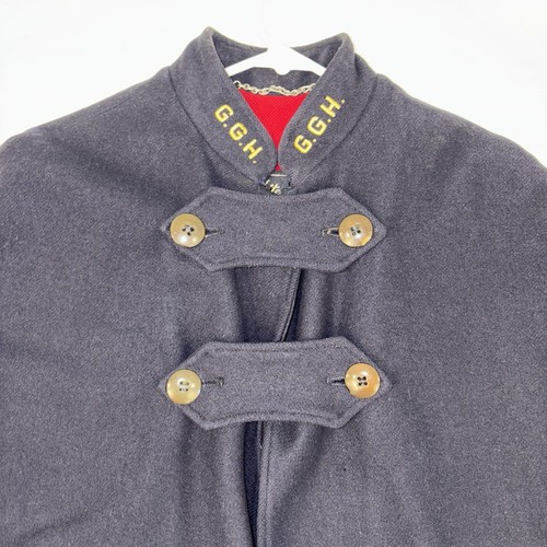 Vintage WW2 Era Snowhite Military Nurses Uniform Cape Blue Wool Red Lining Navy - Picture 8 of 23