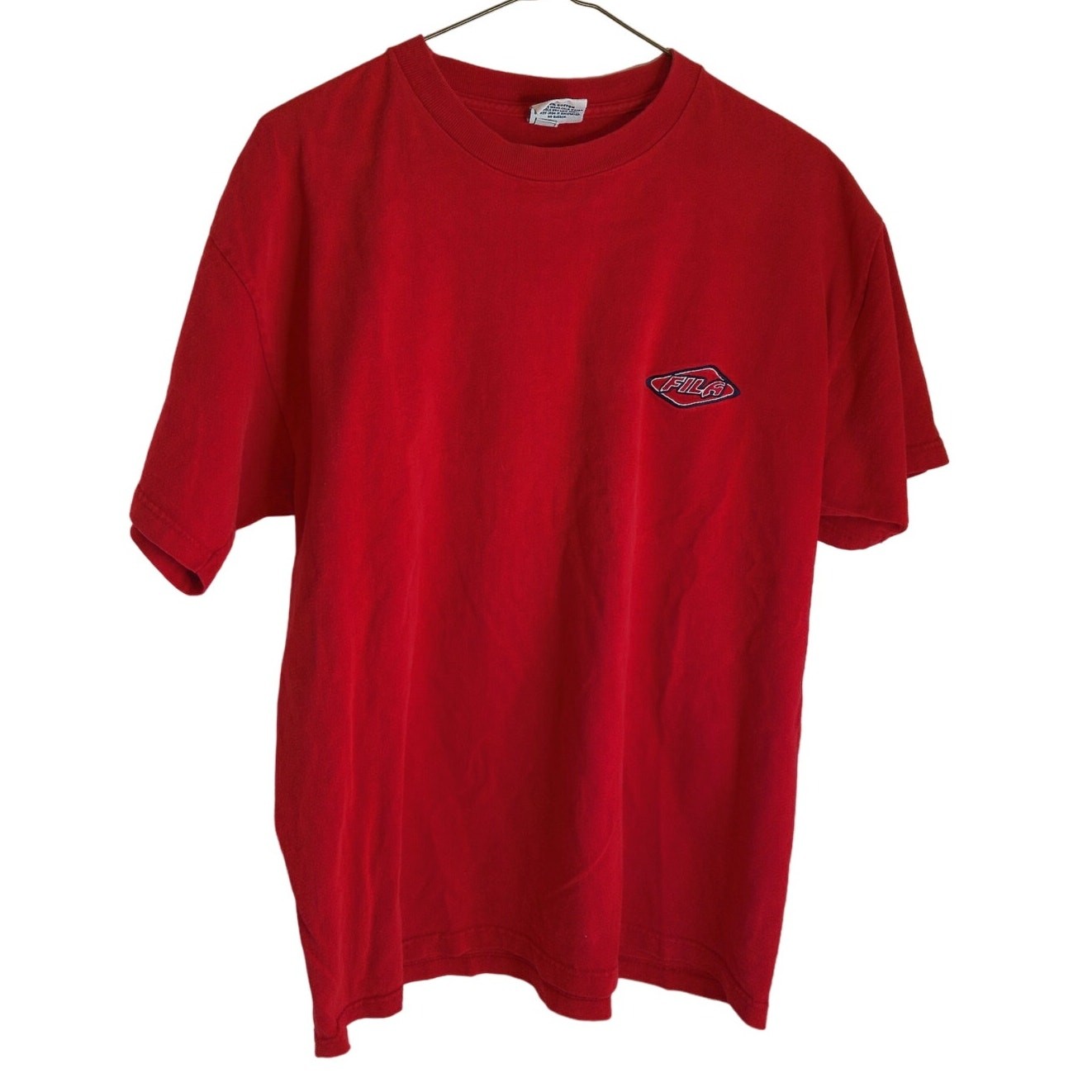T shirt uomo FILA rossa ricamata taglia media