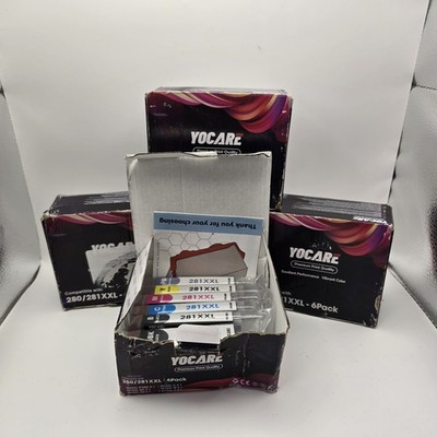 Lot of 4 YOCARE Canon PGI-280XXL CLI-281XXL Compatible Ink Cartridge 6-Pack New