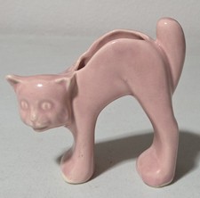 Vintage McCoy Ceramic Stretch Cat Planter Pin...
