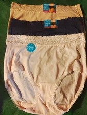 Lot Of 3 Vanity Fair Women's Flattering Lace Brief Panties Nylon- Sz 8 13136