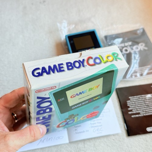 NINTENDO GAME BOY COLOR TURCHESE - 100% ORIGINALE - BOXATO - PAL EUR - OTTIMO - Imagen 10 de 18