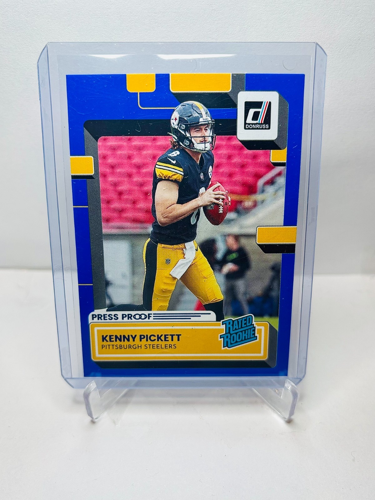 2022 Panini Donruss Rated Rookie KENNY PICKETT Blue Press Proof RC #301 Steelers