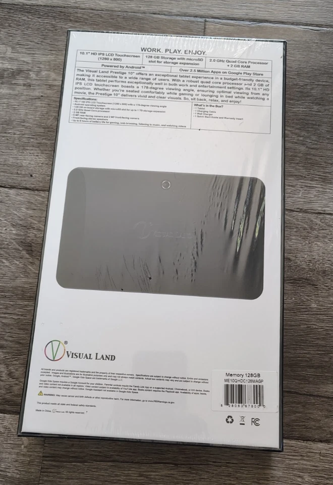 Visual Land Prestige 10" HD QUAD CORE Android Smart Tablet 128 GB WiFi 2 GB Ram - Image 2 of 4