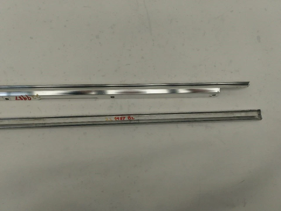 BMW 533i E28 Set Of 4 Door Window Sweep Molding Chrome Fits 1982-1988 82 83 84 - Image 4 of 4