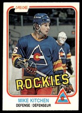 1981-82 O-Pee-Chee VTG OPC Hockey Mike Kitchen Colorado Rockies #83