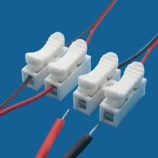 55 Pcs CH-2 Spring Wire Quick Connectors Splice & Cable Clamp Terminal 2 Way