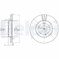 2X Delphi Bremsscheibe BG2768 FüR Klasse Mercedes S202 W202 Model 180 202 018