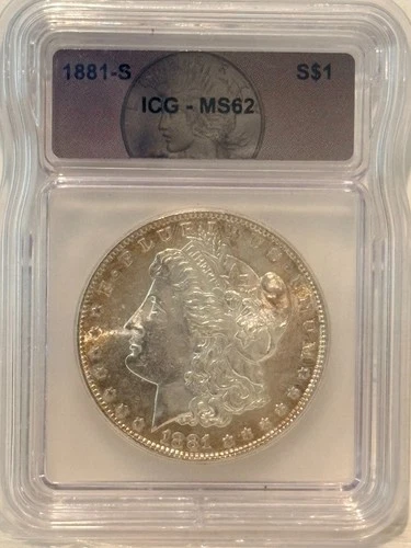 1881-S Morgan Silver Dollar MS62 ICG - Toning-Key Date