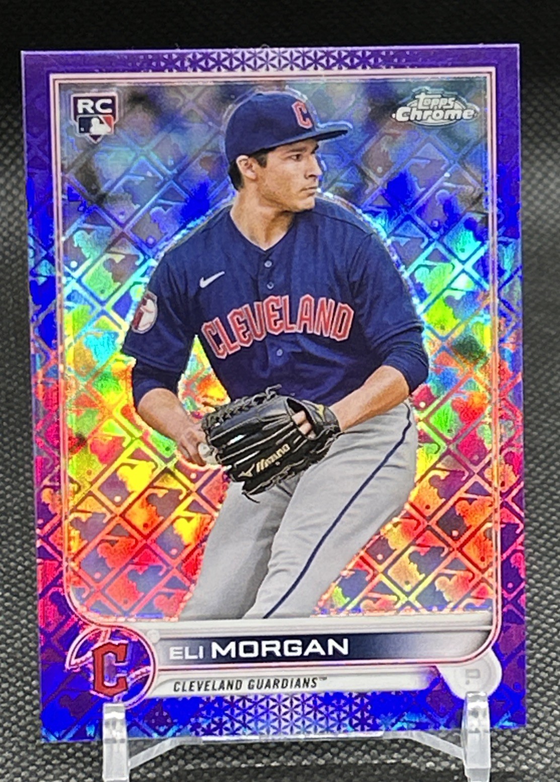 2022 Topps Chrome Logofractor Edition - Eli Morgan #14 Purple Refractor /250