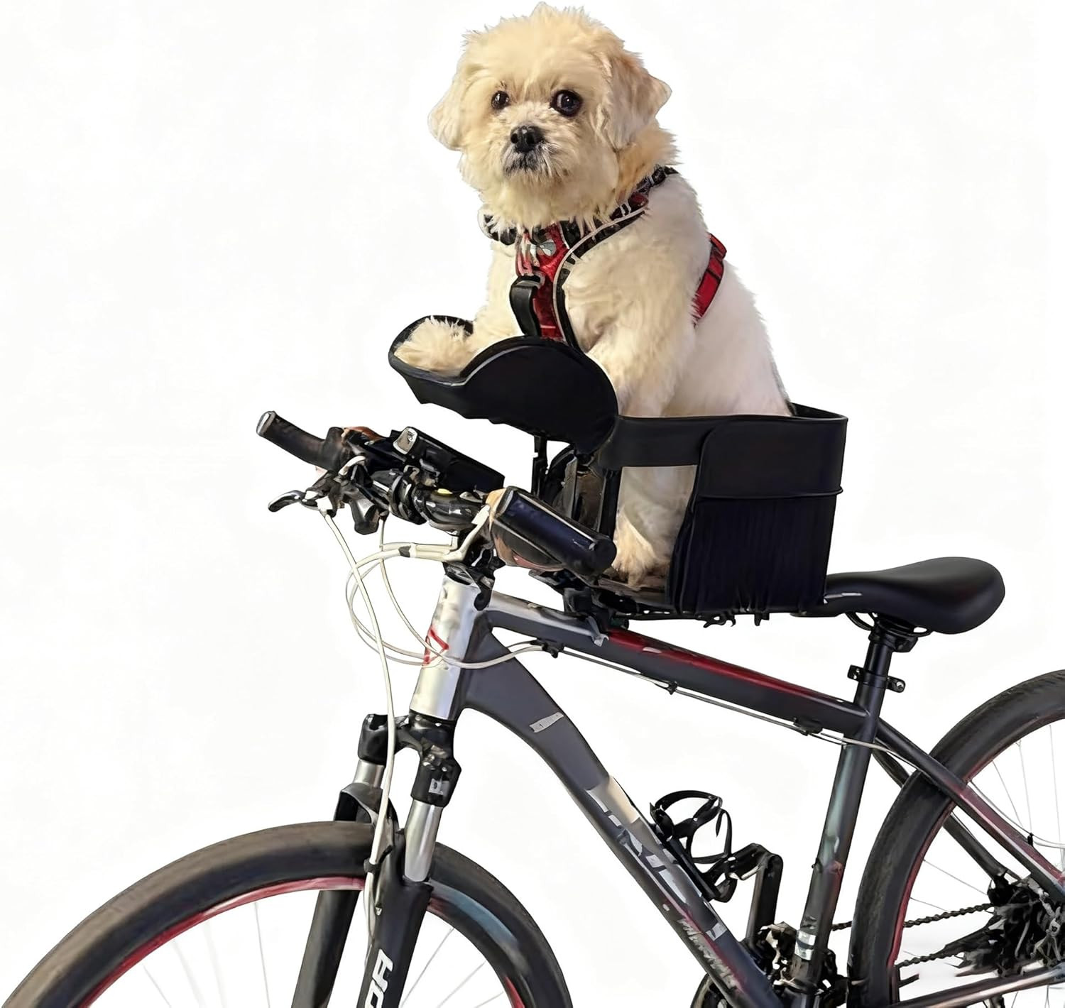 Front Bike Dog Seat & Pet Basket &ndash; Quick Release, Secure Safety Straps, Breathab