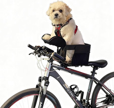 Front Bike Dog Seat  Pet Basket   Quick Release, Secure Safety Straps, Breathab
