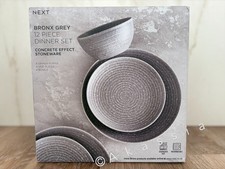Next Grey Bronx 12 Piece Dinner Set