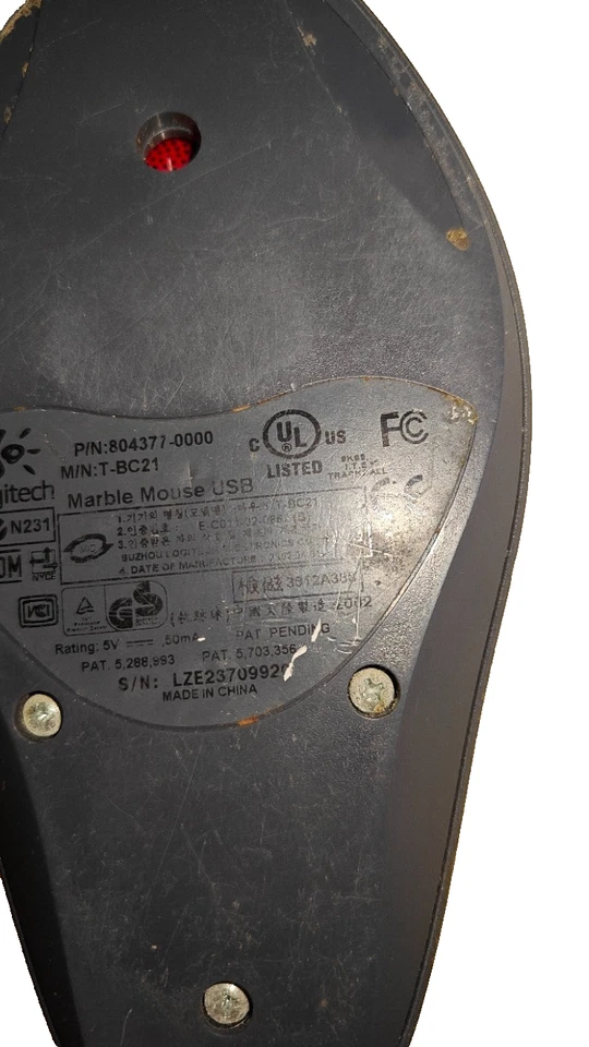 Logitech Trackman Marble USB T-BC21 Maus (804377-0000) - Bild 3 von 4