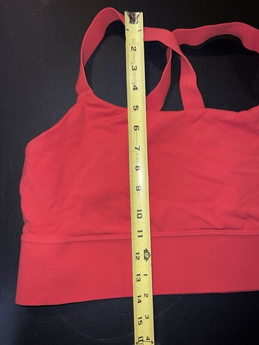 Athleta Warrior Longline Sports Bra In Powervita Red Size XL D-DD
