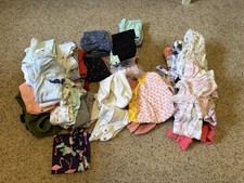 Lot Of O-3 Month Baby Girl Clothes Body Suits, Pants, Pjs, Etc. 