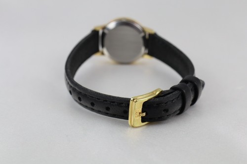 Vintage Omega De Ville 1387 Ladies Quartz Watch 20mm Black Dial Push Crown - Picture 8 of 12