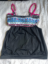 Womans swimwear Swim Top Tankini Layered look Plus size 4XL multicolor