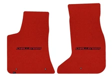 Lloyd Velourtex Front Mats for '17-22 Challenger w/Block Red on Black Challenger