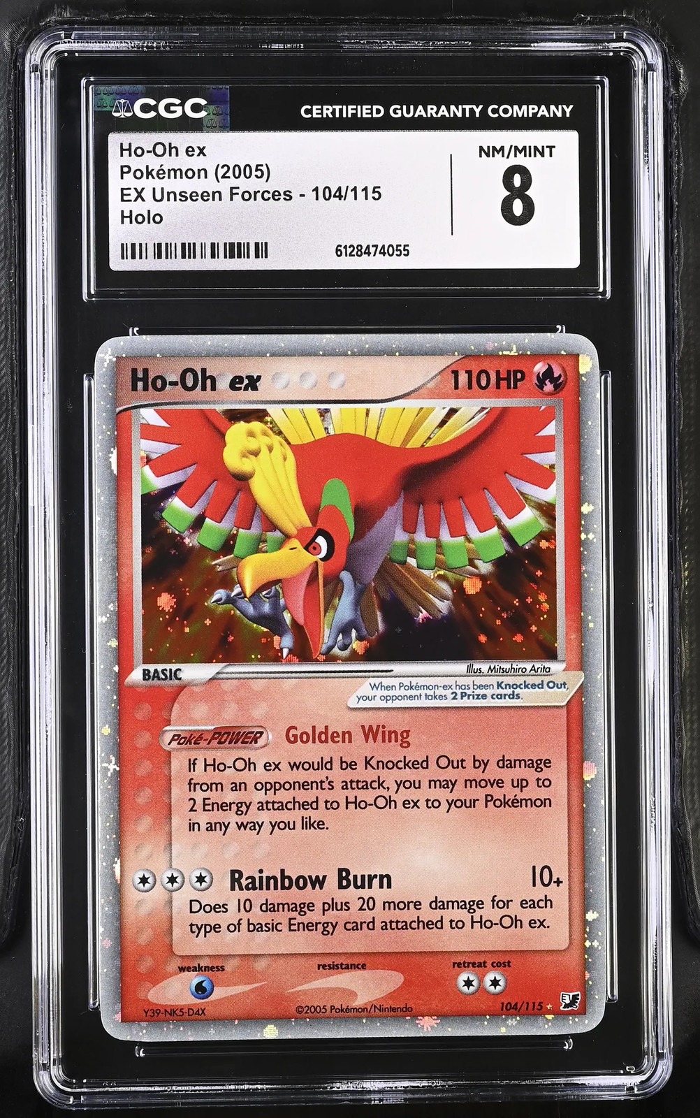 Ho-Oh ex 2005 Pokemon Unseen Forces CGC 8 #104