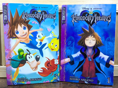 Kingdom Hearts Manga Book Lot Vol. #1, 3 EXCELLENT Shiro Amano Disney TOKYOPOP
