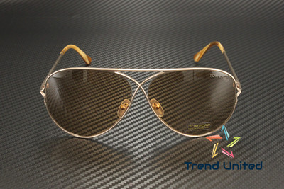 Tom Ford FT0488 P 28E Titanium Shiny Rose Gold Brown 59 mm Men's