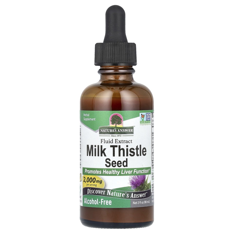 Nature s Answer Milk Thistle Alcohol Free 2 000 mg 2 fl oz 60 ml Alcohol-Free,