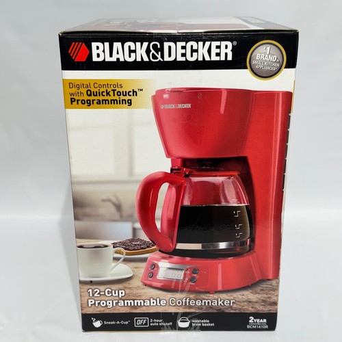 Black & Decker RED 12 Cup Programmable Coffee Maker BCM1410R - Bild 3 von 8
