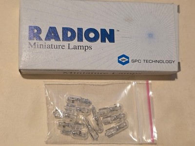 (10 pcs) Radion 85 Midget Lamps, T1.75, 6-28V, Bass Products 175-1110-015 No Box