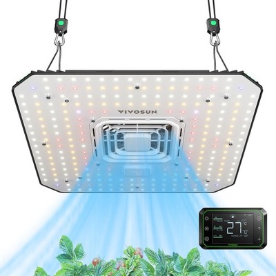VIVOSUN A100 100W LED Grow Light Tunable Spectrum w/ Circulation Fan & E42A