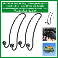 Durable Metal Car Headrest Hooks - Functional and Stylish Storage Solution