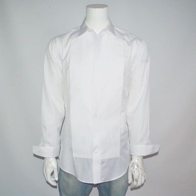 JOS A BANK Reserve Tailored Fit Tuxedo White Formal Cotton Dress Shirt 16.5 - 34