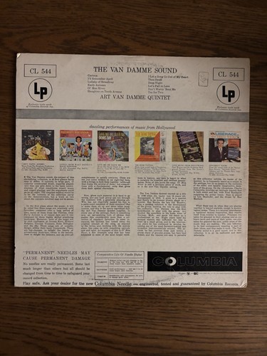 The Van Damme Sound Vinyl LP CL544 Art Van Damme Quintet Columbia Records - Picture 2 of 3