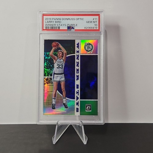 Larry Bird 2019/20 Optic Winner Stays Purple **PSA GEMA COMO NUEVA 10** - Imagen 1 de 3