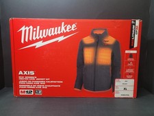 NWT-Milwaukee Women's Gray XL Heated AXIS Jacket Kit 234G-21XL M12 Batt/Charger