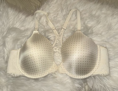 Maidenform 07112 One Fab Fit Extra Coverage Racerback Bra Front Close 36B Ivory - Picture 2 of 6